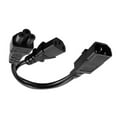 thumbnail image 3 of 3Pin IEC320 C14 to C13+C15 Connectors Adapters Cord Male Port to Female Socket Converters Cable Y-splitter Cable, 3 of 6