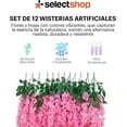 thumbnail image 2 of Flores Artificiales De Decoracion Glicina Colgantes De Wisteria para Jardín Exterior Hogar Fiesta Boda Plantas Artificiales Decorativas Flores Artificiales Realistas (Rosas 12 Piezas), 2 of 8