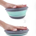 thumbnail image 3 of Foldable Bowl Portable Outdoor Travel Retractable Japanese Picnic Cutlery 3-piece Foldable Compression Baby Lunch Box Green-4pcs, 3 of 6