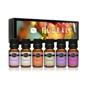 Floral Set of 6 Fragrance Oils - Premium Grade Scented Oil - Violet, Jasmine, Rose, Lilac, Freesia, Gardenia - 10ml…