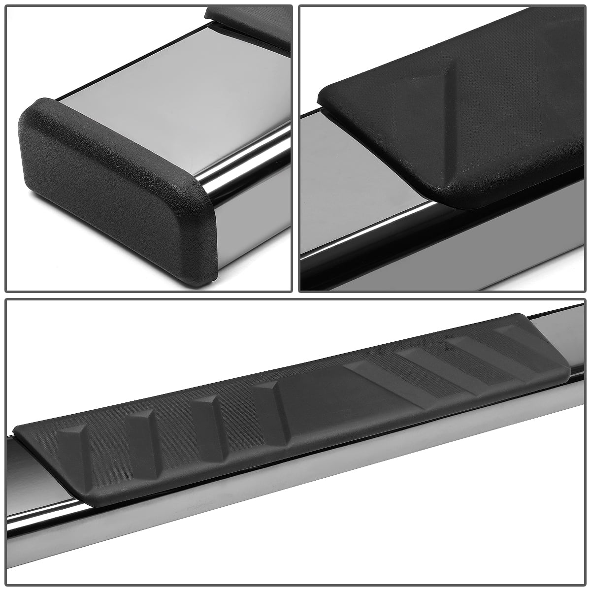 DNA Motoring 5" Side Step Nerf Bars Running Boards Non-Slip for 2007-2019 Silverado Sierra Crew Cab