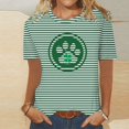 thumbnail image 2 of Camisetas Casuales de Mujer Nueva Moda Impresa Cuello Tripulado Manga Corta, Top Ligero para Diario Y Fiesta, 2 of 4