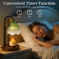 thumbnail image 2 of Candle Warmer Lamp with Timer & Dimmer, Adjustable Height Electric Candle Warming Lamps, Gifts for Women, Green, 2 of 12