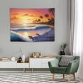 thumbnail image 6 of Sunset Jumping Dolphin Tapestrys Wall Hanging Teal Abstract Wall Tapestry for Dorm Living Room, 6 of 6