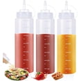 thumbnail image 1 of Botellas de Plástico Exprimibles para Condimentos, 700ml, 3 Piezas con Embudo, para Salsas y Jarabes (Color transparente, 700, Mililitros), 1 of 4
