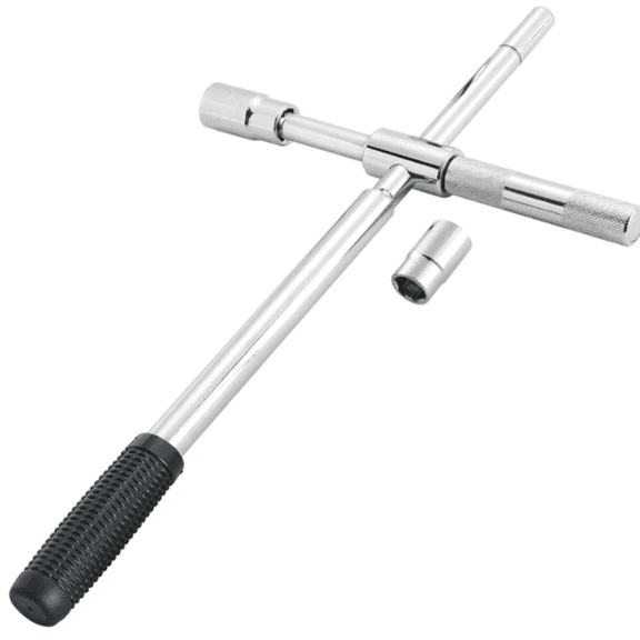 23" Lug Wrench - 4-Way Tire Iron Set with Sockets (17mm/19mm, 21mm/23mm) & Storage Bag