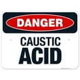thumbnail image 1 of Danger Caustic Acid Sign, OSHA Danger Sign, 18x24 Aluminum, 1 of 1