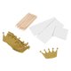 thumbnail image 1 of Paquete de 24 adornos dorados con purpurina para cupcakes, decoración para bodas, baby showers, cumpleaños (forma de corona), 1 of 5