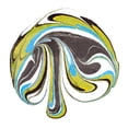 thumbnail image 3 of Ludwig, Alicia 20x20 Black Modern Framed Museum Art Print Titled - Citrine Momentum III, 3 of 5