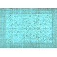 thumbnail image 1 of Ahgly Company Indoor Rectangle Abstract Light Blue Contemporary Area Rugs, 2' x 4', 1 of 4