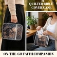thumbnail image 3 of TSOVTHRID Deer Cross Starry Sky Print Bible Cover Case Church Bag for Women Men, Quilted Bible Cover with Pen Slot, Multi-Functional Black Carrying Book Case for Bibles Study, 3 of 7