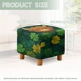 thumbnail image 5 of TSOVTHRID Highland Cattle Shamrock Print Ottoman Slipcovers Stretch Square Footrest Stool Covers Anti-Slip Ottoman Cover for Foot Stool Furniture Protector with Elastic Bottom St. Patrick's Day Decor, 5 of 7