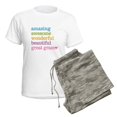 thumbnail image 5 of CafePress - Great Gram Amazing Awesom Women's Light Pajamas - Women's Short Sleeve Print T-Shirt and Pants Light Cotton Pajama Set, 5 of 7