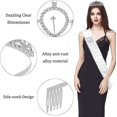 thumbnail image 2 of ensemble De Couronne De Ceinture D'tiquette D'anniversaire (argent), Ceinture Et Couronne De Fille D'anniversaire Tincelantes, Accessoires D'anniv, 2 of 5