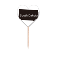 thumbnail image 1 of Mapa silueta South Dakota USA Unbranded Etiqueta del corazón de la bandera palillo de dientes, 1 of 3