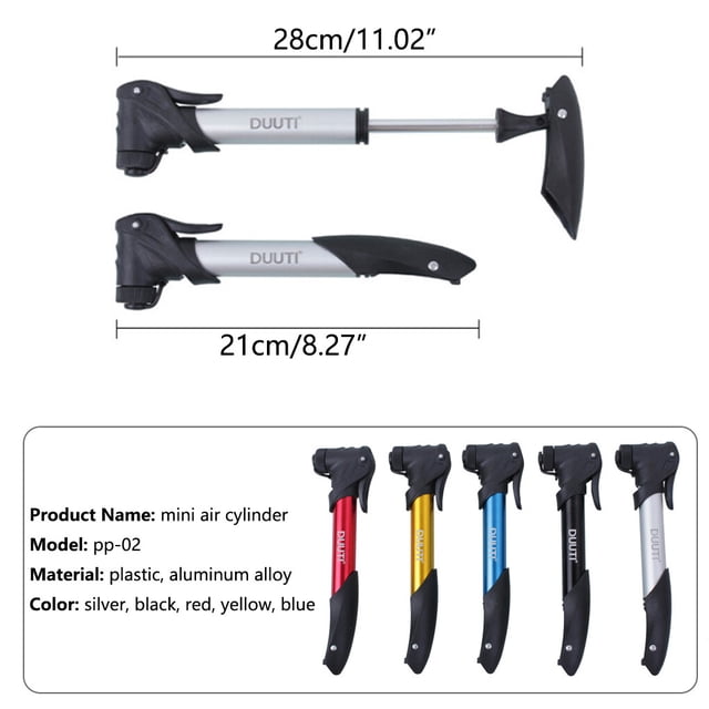 VONKY PP-02 Bike Pump Handheld Stylish Professional Colorful Fixable Tire Inflator Pumps Biking American Valve Red 1Set