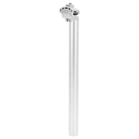 Bike Seat Posts 30.4x400mm Bike Saddle Post Seat Tube Aluminum Alloy Silver Tone Adjustable with Fixing Clip