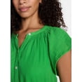 thumbnail image 4 of Time and Tru Women's and Women's Plus Double Cloth Midi Dress, Sizes XS-4X, 4 of 5