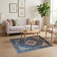 thumbnail image 3 of ODIKA Vintage Ornamental Border Distressed Scroll Boho Center Bordered Non-Slip Chair-Friendly for Home Office, Gaming Room, Under Desk, 3 of 7