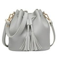 thumbnail image 4 of Thinsony Bucket Shoulder Bag Drawstring Bag Purse Small Shopping Handbags Gray 22x11x19CM 5Set, 4 of 6