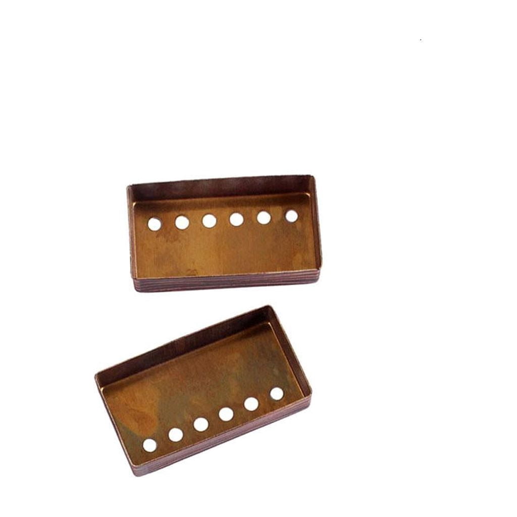 Yihuala 2Pcs/Set Colorful Red Wood Print Neck Bridge Humbucker Pickup Cover 50/52mm Rod Spacing for LP Electric Guitar Parts Accessories