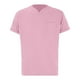 thumbnail image 4 of Prolriy Camisetas para hombre Primavera Verano Casual Cuello en V Sólido Manga Corta Camiseta Blusa Superior Camisas para hombre Rosa S, 4 of 8