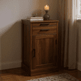 thumbnail image 2 of Homy Casa Narrow Storage Cabinet with Drawer for Living Room & Dining Room, Walnut, 2 of 10