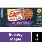 Eggo Buttery Maple Liege-Style Waffles, Frozen Breakfast, 7.76 oz, 4 Count