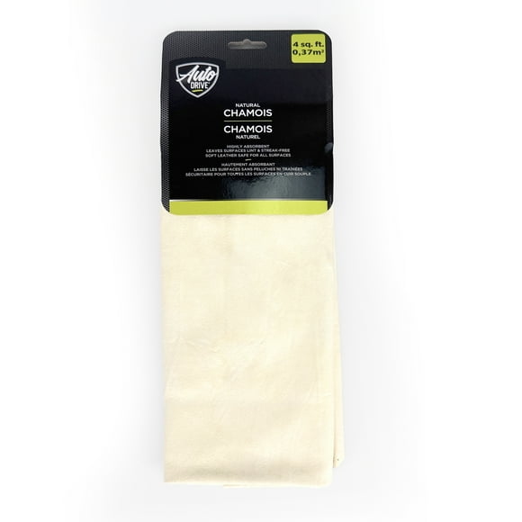 Auto Drive Car Drying Natural Chamois, 4 sq. ft.
