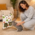 thumbnail image 7 of huayou Hanging Hay Feeder Bag with Double Round Eating Holes, Canvas Grass Storage Pouch for Rabbits, Guinea Pigs & Small Rodents, Easy To Hang On Pet Cage For Daily Feeding Use, 7 of 7