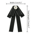 thumbnail image 2 of DARING DIVA Women's Ribbon Bow Rhinestone Pre-Tied Bow Ties Black, 2 of 5
