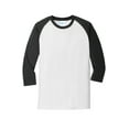 thumbnail image 5 of Port & Company Core Blend 3/4 Sleeve Raglan Tee-3XL (White/ Jet Black), 5 of 6