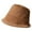 Brown, variant on UJNDER Reversible Suede Bucket Hat for Women Thick Lamb Warm Fisherman Hat Versatile Fall Winter Accessory Black