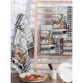 thumbnail image 2 of Spring Flowers Kitchen Dish Towels for Drying Dishes Set of 2, Farmhouse Truck Black Plaid Wood Grain Waffle Weave Microfiber Hand Tea Bathroom Towels Quick Dry & Absorbent Towel 15.7x23.6, 2 of 7