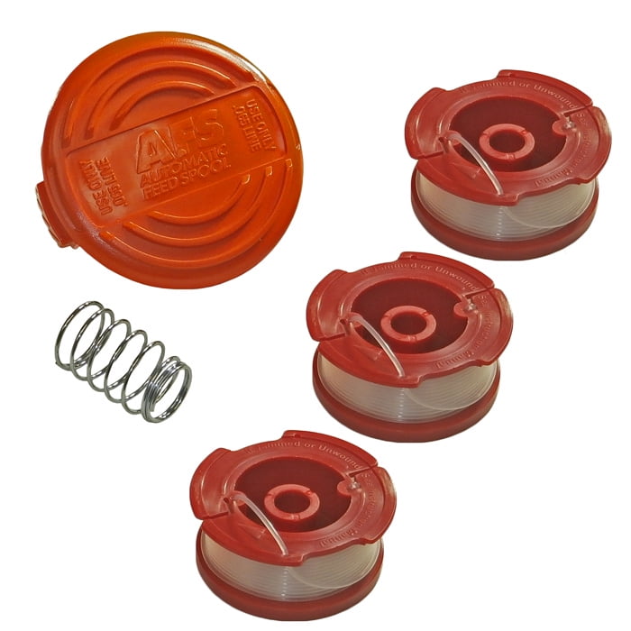 Black and Decker (3 Pack) .065 Spools And (1) RC-100-P Cap # 90564281C-RC100-P