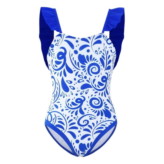 REDARER Girls' Ruffled Bikini Swimsuit Adorable & Comfortable Bathing Suit for Kids,Girls Swimsuit,4-5 Years