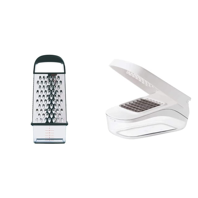 Rallador de Caja y Picadora de Verduras OXO Good Grips Plata/Blanco