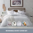 thumbnail image 2 of Swift Home Ultra Soft Crinkled Texture Pre-Washed Duvet Cover & Sham Set (Comforter not Included), Twin/Twin XL (68"x 90"), White, 2 of 5