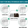 thumbnail image 6 of Dowbom Stretch Armrest Covers for Chairs and Sofas Jacquard Spandex Couch Arm Cover Washable, 6 of 7