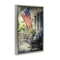 thumbnail image 4 of Stupell Industries Porch with American Flag Scenery Painting Gray Floater Framed Canvas Art Print Wall Art, 21 x 31, 4 of 10