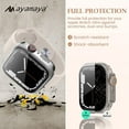 thumbnail image 5 of Case with Screen Protector for Apple Watch Series 9/8/7 41mm AYAMAYA Waterproof Shockproof Case with Tempered Glass - Clear, 5 of 6
