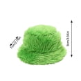 thumbnail image 4 of Lumtrix Fuzzy Winter Bucket Hats for Women, Men Warm Faux Fur Cap Plush Cute Trendy Y2K Solid Color Hat Green One Size, 4 of 6