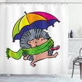 thumbnail image 1 of Ambesonne Hedgehog Shower Curtain, Smiling Animal Spikes, 69"Wx70"L, Multicolor, 1 of 2