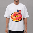 thumbnail image 3 of NUBILY Men Graphic T Shirts Vintage American Flag Donut - USA 250th Anniversary Patriotic Independence Day Tee - Loose Fit Summer Top,White,S, 3 of 8