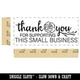 thumbnail image 2 of Thank You for Supporting This Small Business Rose Self-Inking Rubber Stamp Ink Stamper for Business Office - Lime Green Ink - Small 1-1/2 Inch, 2 of 7