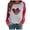 Grey, variant on Prime Same Day Delivery Items Women Casual Raglan Long Sleeve Valentine Printing Shirt Pullover Tops Blouse