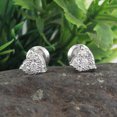 thumbnail image 2 of Dazzlingrock Collection Round White Diamond Heart Shape Pushback Stud Earrings for Women (0.15 ctw, Color I-J, Clarity I2-I3) in 10K White Gold, 2 of 6