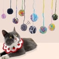 thumbnail image 5 of Necvior for Cat Ball with Bell Inside Colorful Yarn Balls with Built-in Bell Interactive Kitten Chasing Toy for Teething 1.97in, 5 of 10