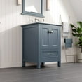 thumbnail image 2 of Eviva Britney 24 in. Ash Blue Single Sink Bath Vanity with Carrara Quartz Top and Undermount Porcelain Sink, 2 of 12