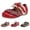 Red, variant on Girls Mary Jane Shoes Ruffle Gingham Lace Trim Flats Princess Shoes with Bowknot Ankle Strap Elegant Vintage Dress Shoes
